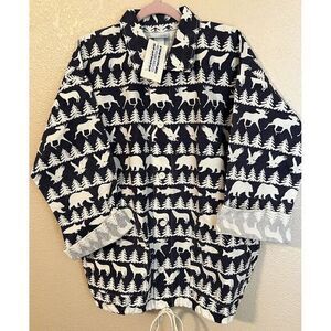 Michigan Rag Co Jacket Shirt Medium Eagle Bear Wolf Moose Salmon MRC Nature Coat